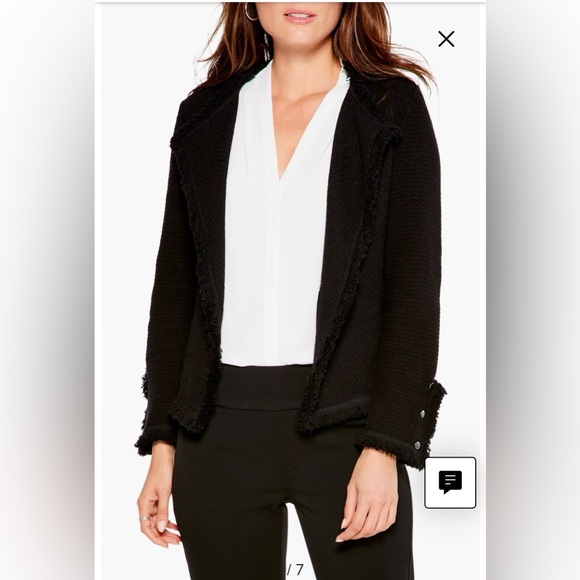 Nic+Zoe Fringe Mic Knit Open Front Jacket - Picture 3 of 17